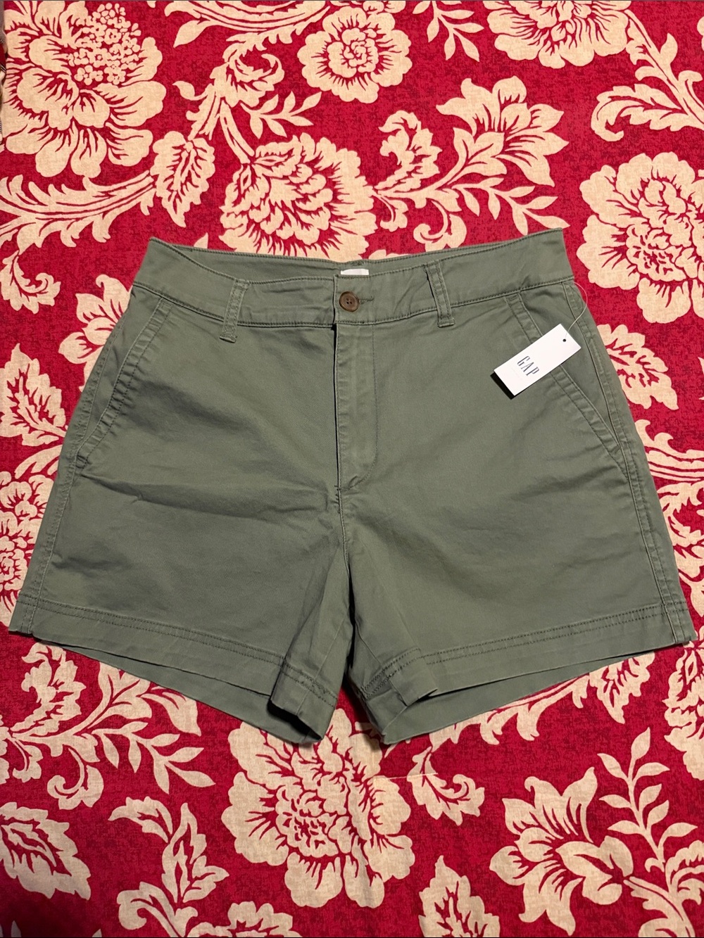 GAP Olive Utility Chino Bermuda Shorts